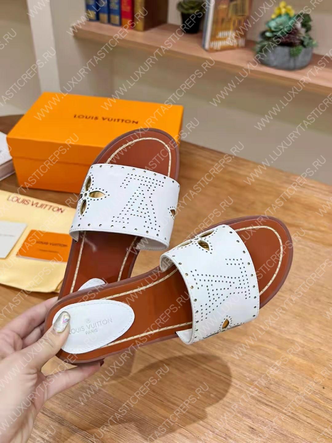 l**is V*t*n flat mule white 1aadiw