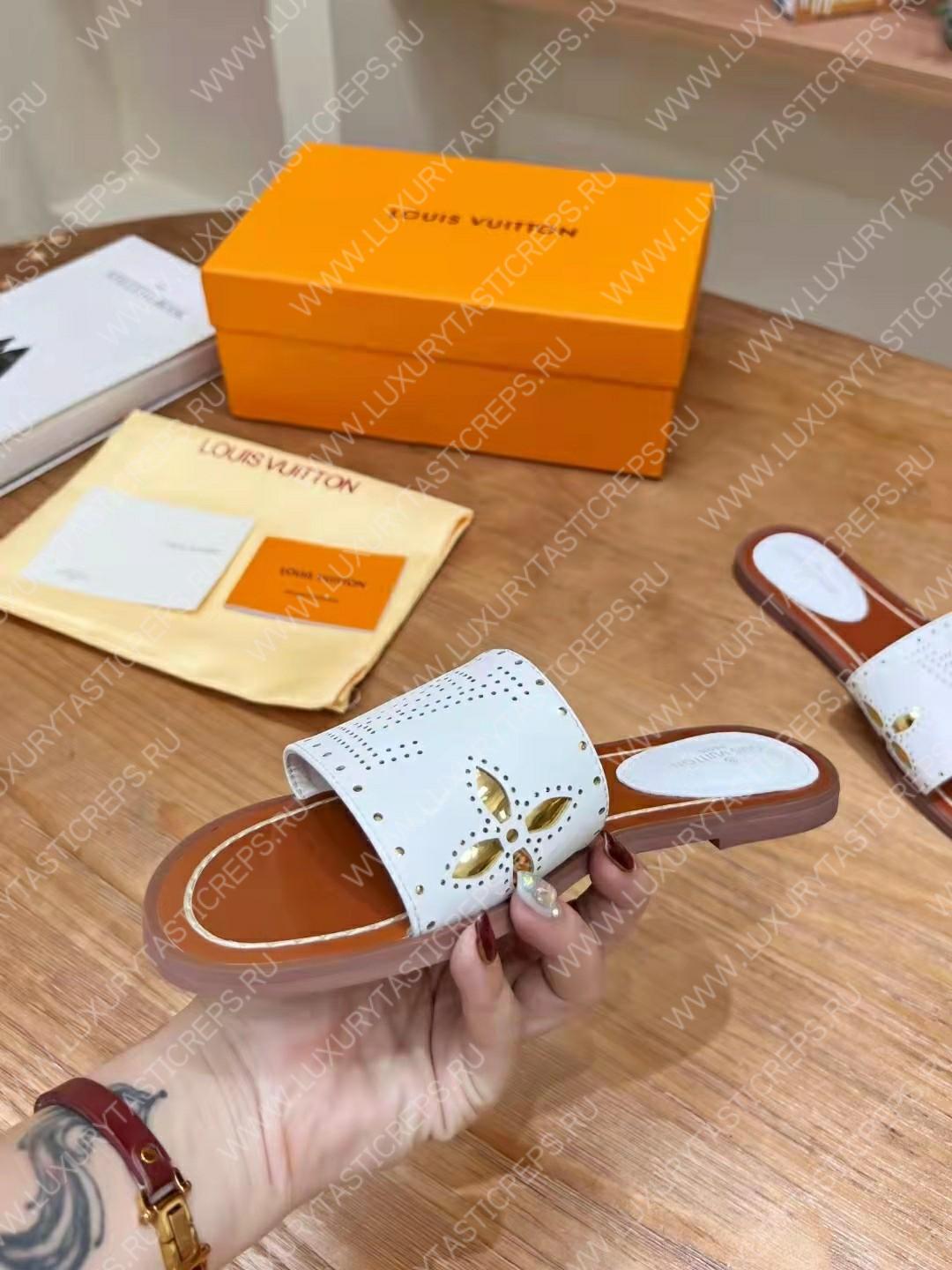 l**is V*t*n flat mule white 1aadiw