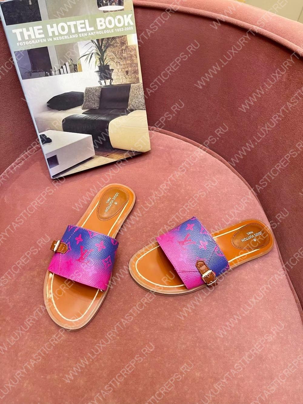 l**is V*t*n lock it flat mule purple & pink 1aa21q