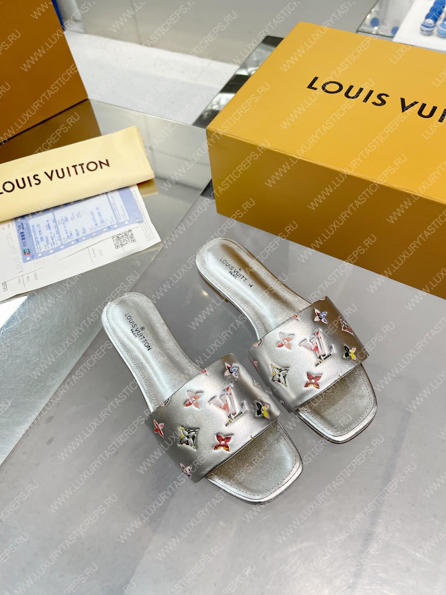 l**is V*t*n revival flat mules silver 1aaor5