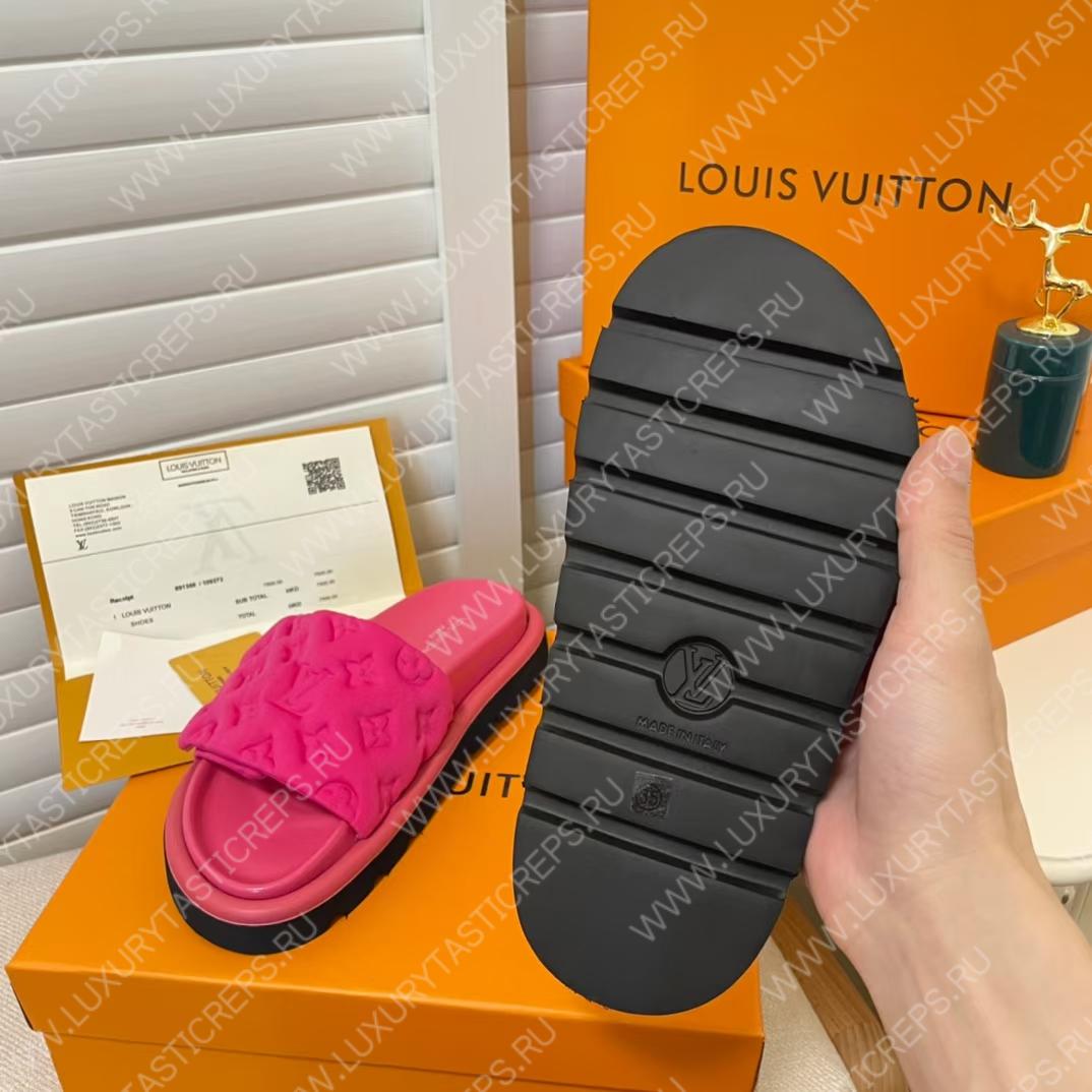 l**is V*t*n pool pillow flat comfort mule pink 1aabku