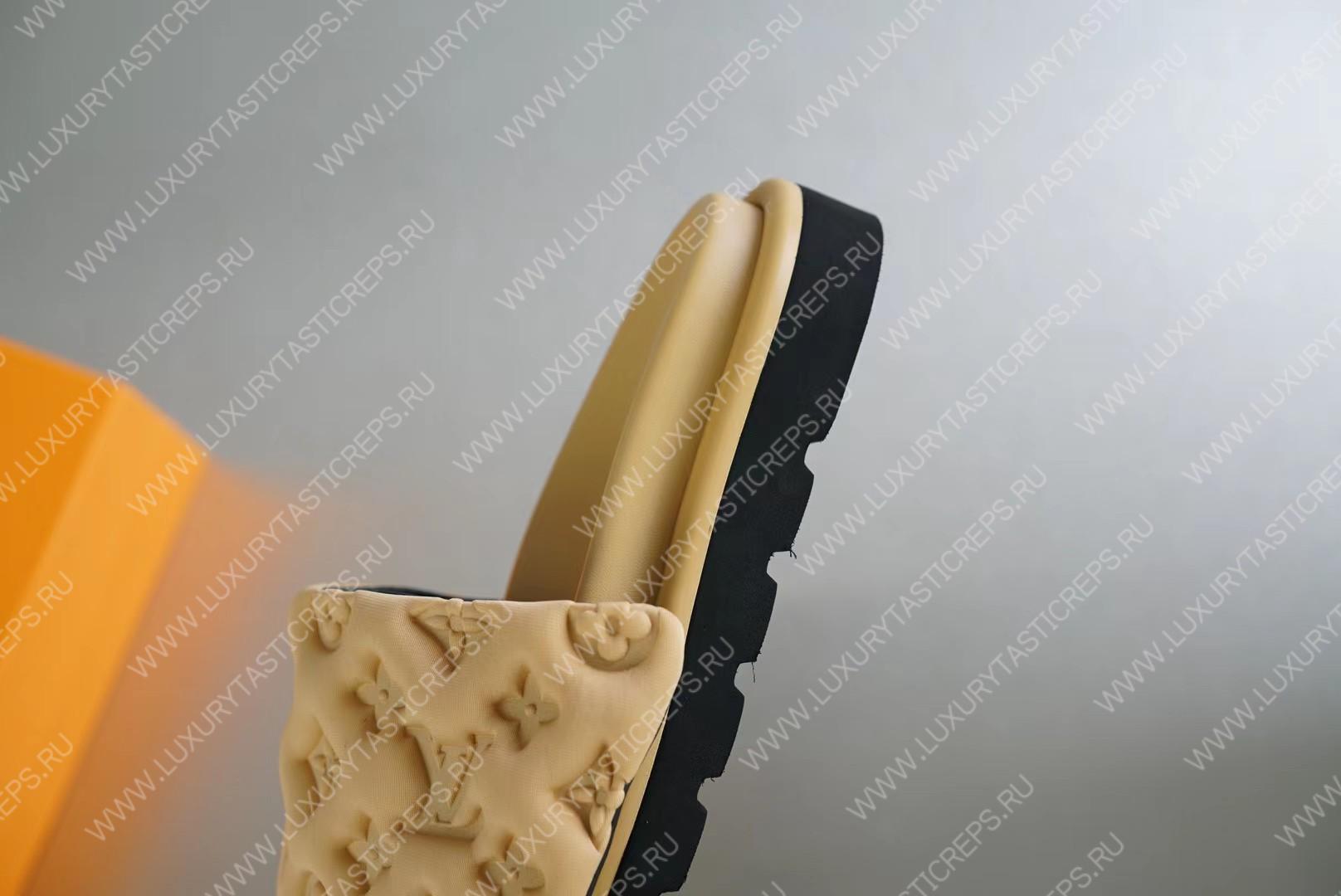 l**is V*t*n pool pillow flat comfort mule fawn 1aabku