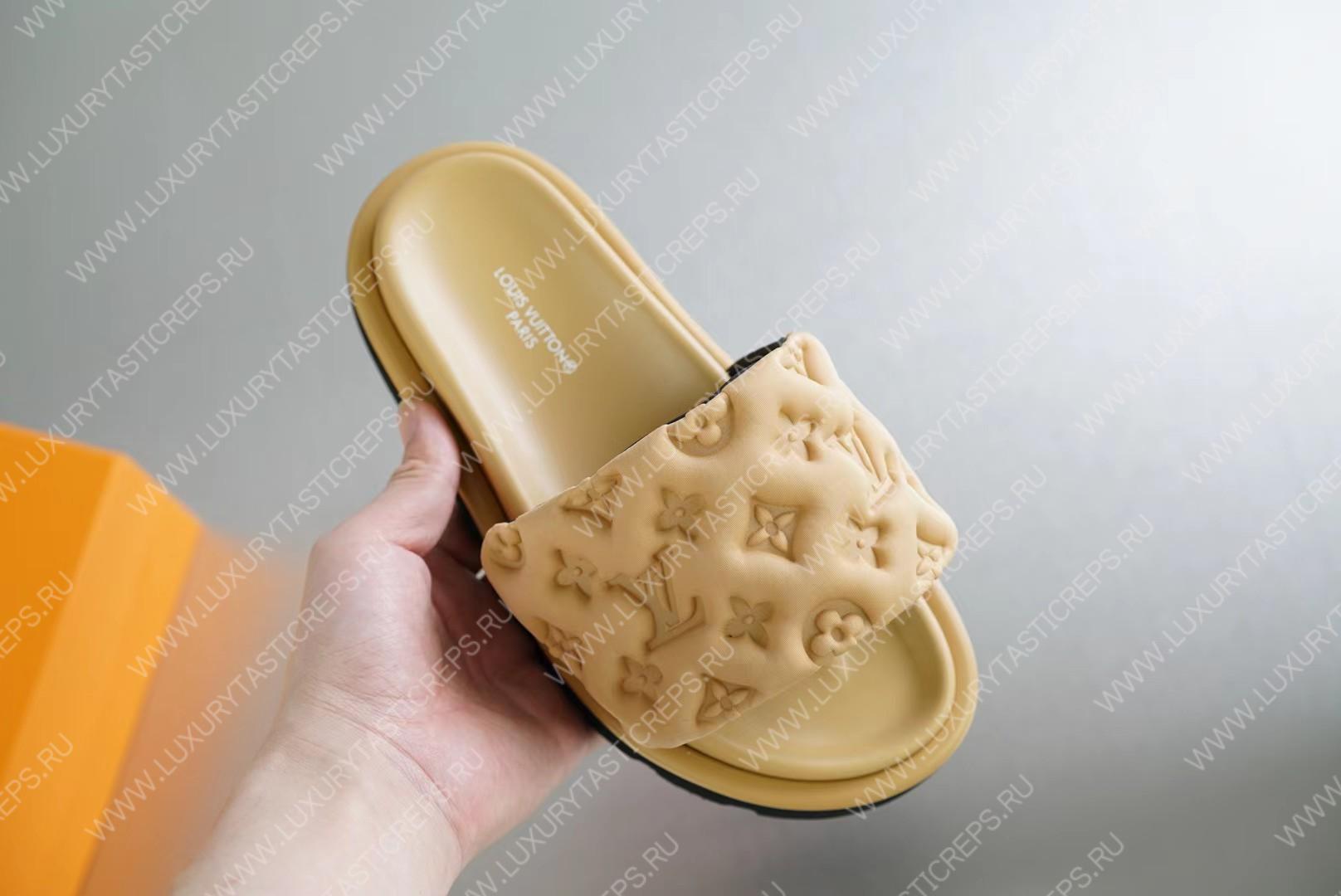 l**is V*t*n pool pillow flat comfort mule fawn 1aabku