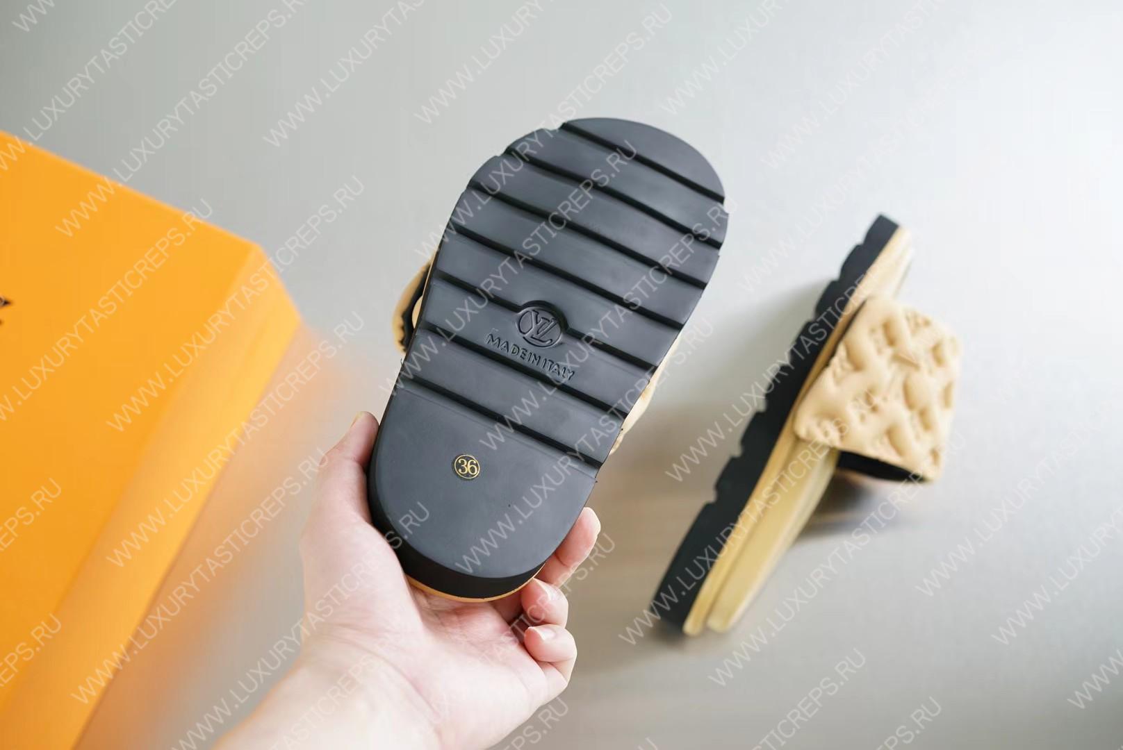 l**is V*t*n pool pillow flat comfort mule fawn 1aabku