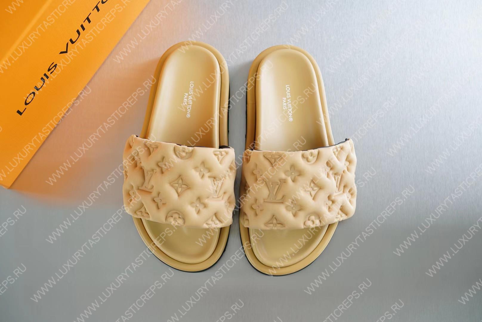 l**is V*t*n pool pillow flat comfort mule fawn 1aabku