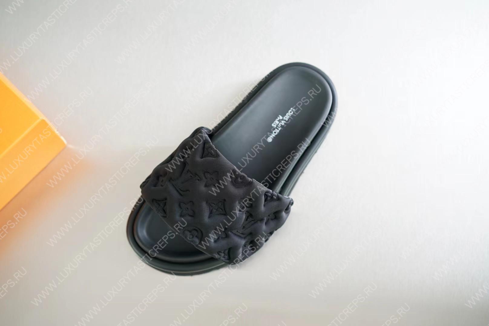 l**is V*t*n pool pillow flat comfort mule black 1aabkl