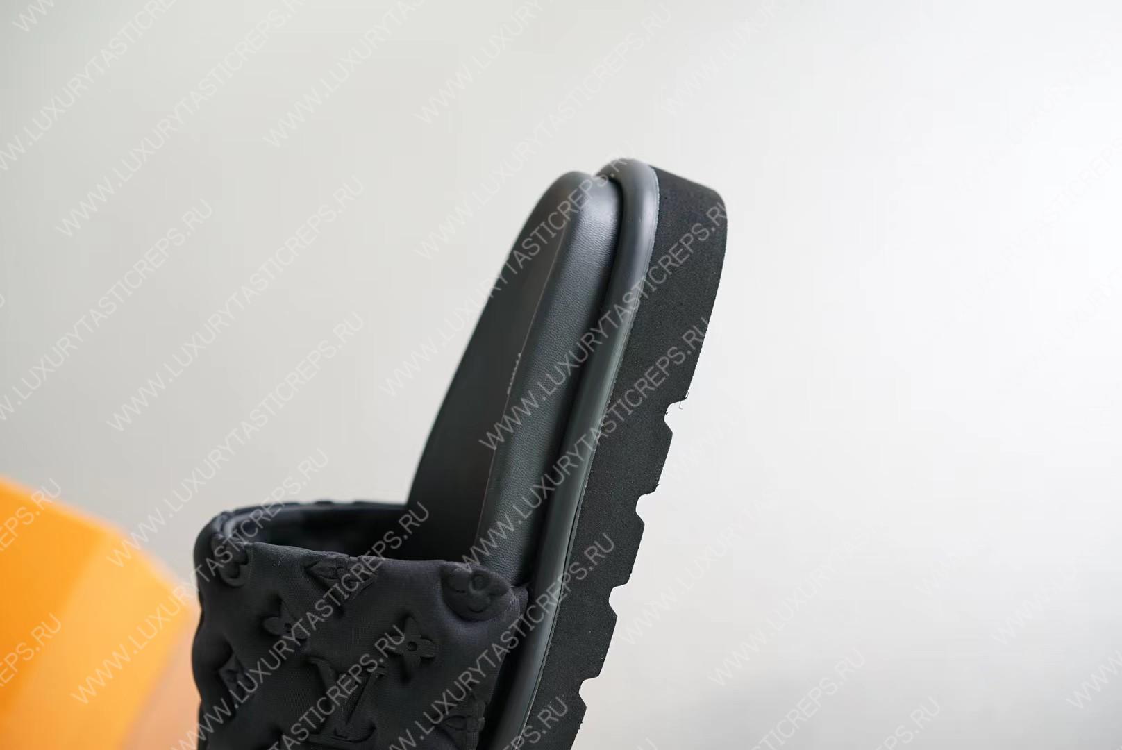 l**is V*t*n pool pillow flat comfort mule black 1aabkl