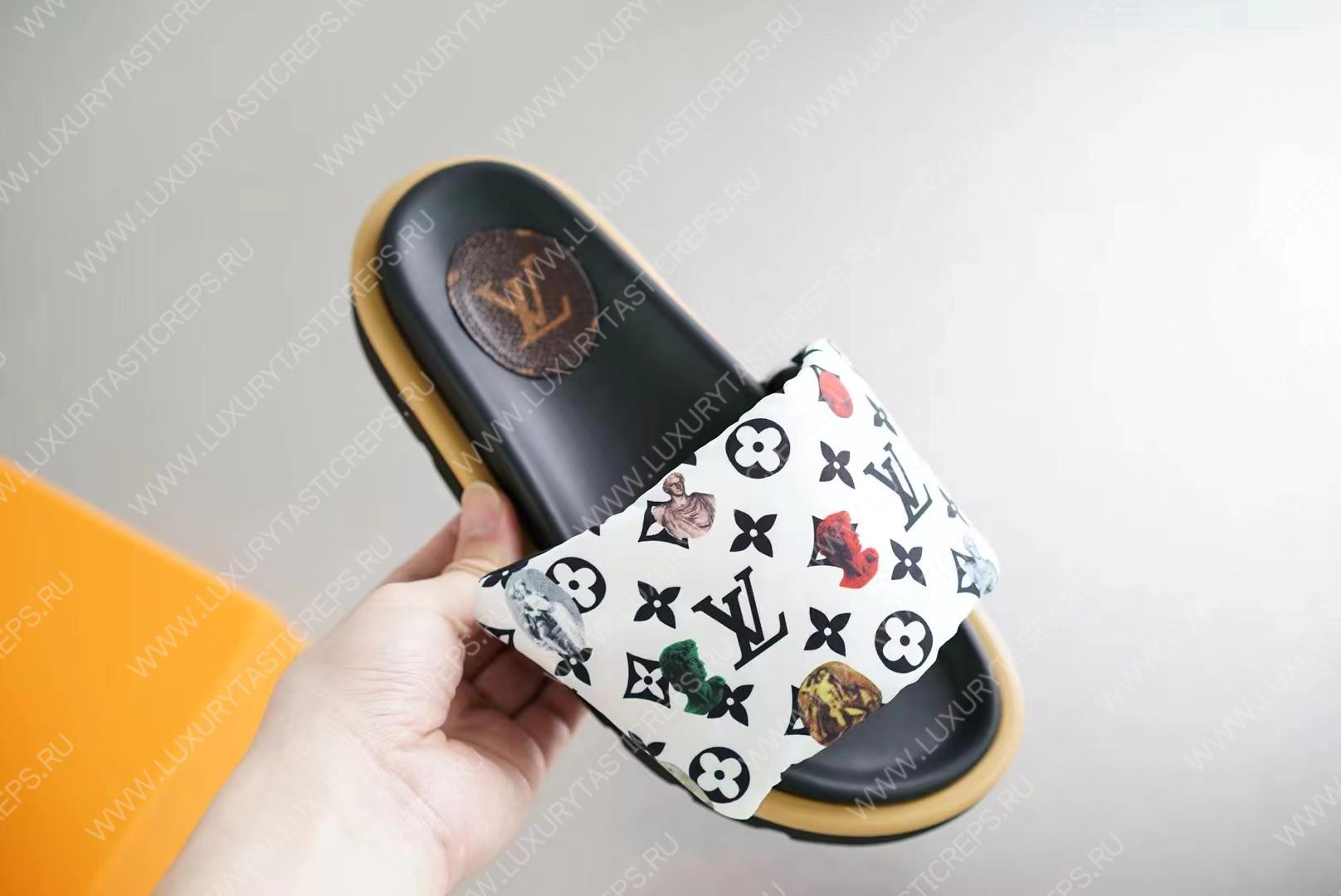 l**is V*t*n pool pillow flat comfort mule multicolor 1aabkl