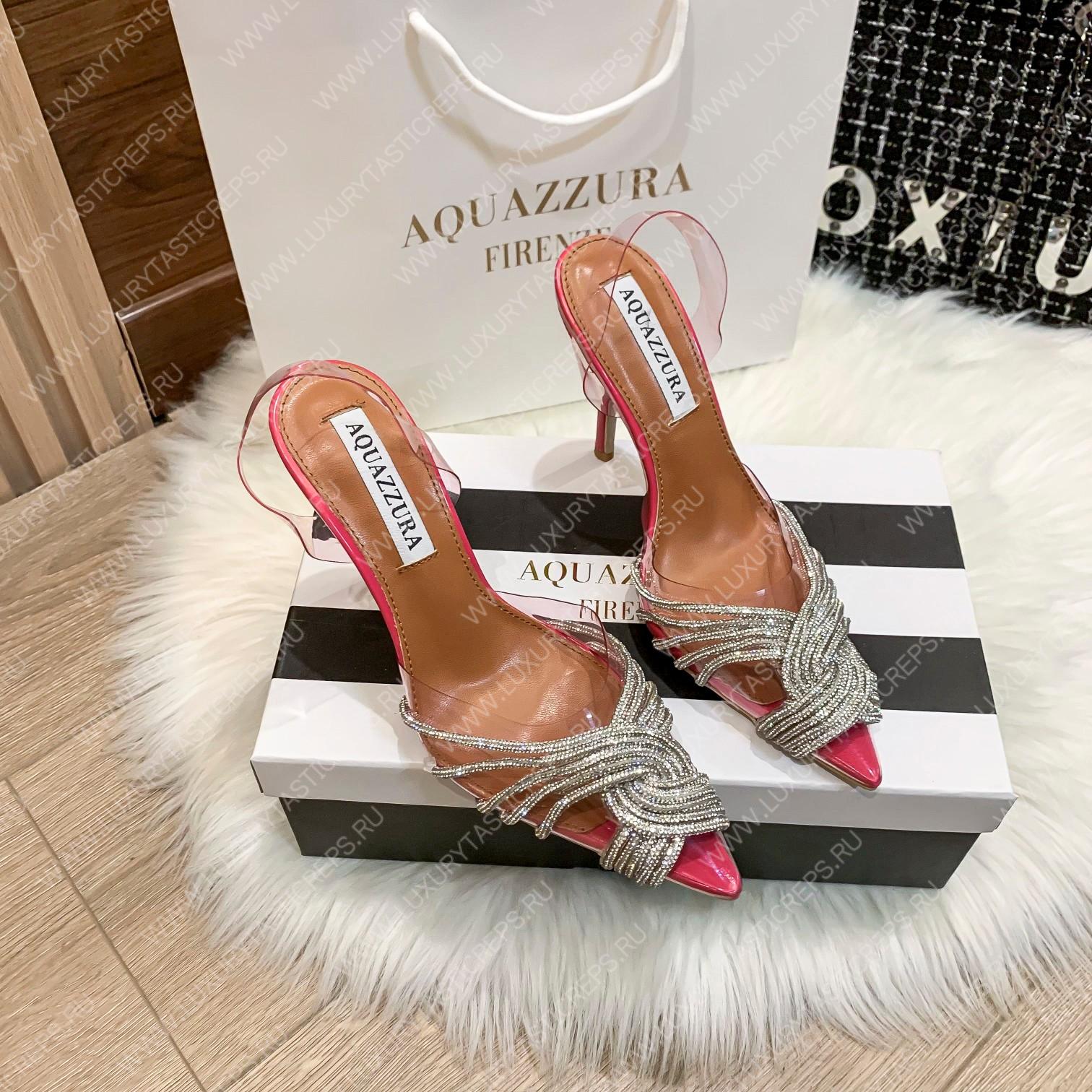 AQUAZZURA GATSBY SLING 105 PINK GASHIGL0