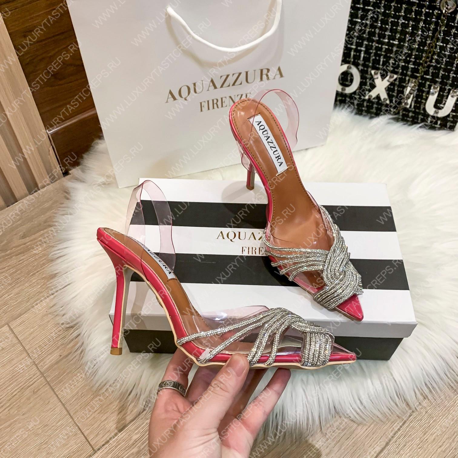 AQUAZZURA GATSBY SLING 105 PINK GASHIGL0