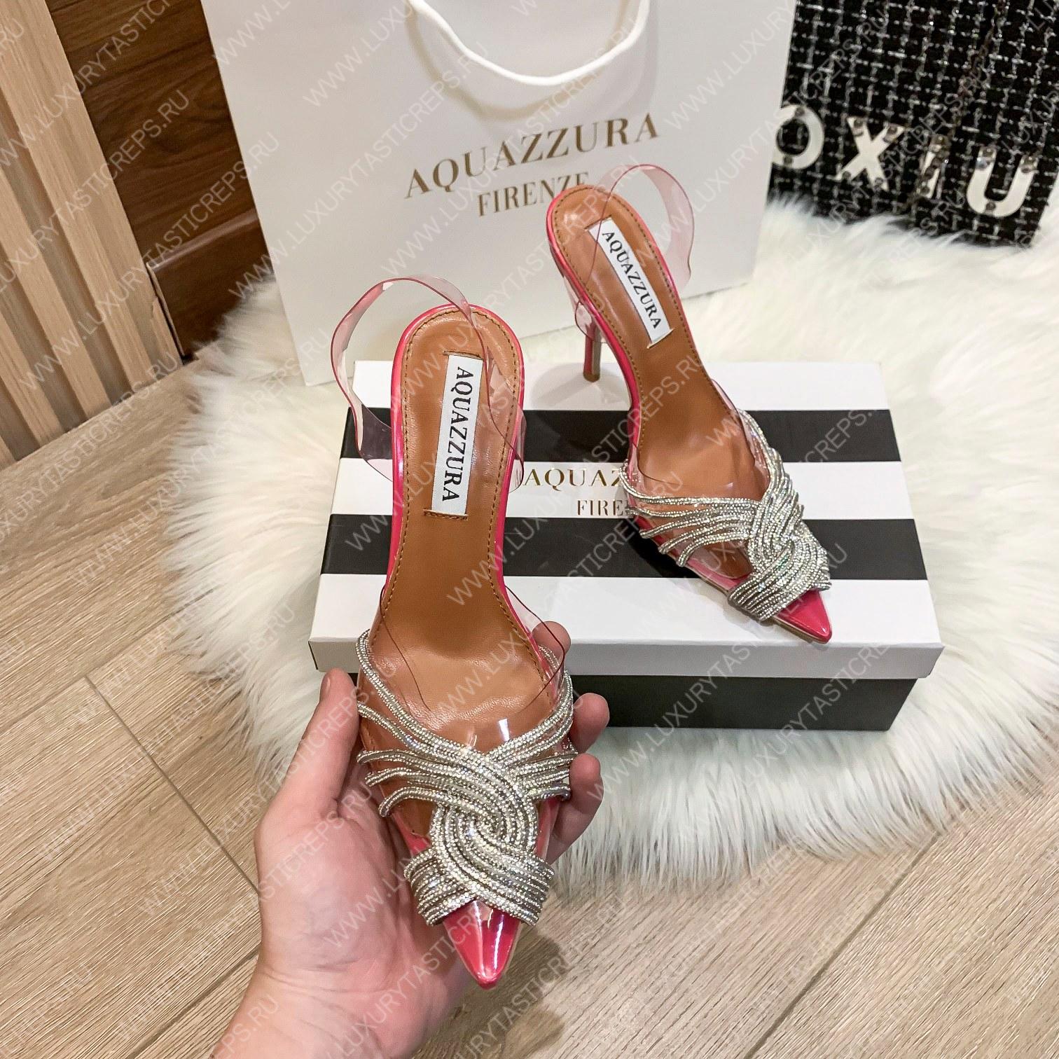 AQUAZZURA GATSBY SLING 105 PINK GASHIGL0
