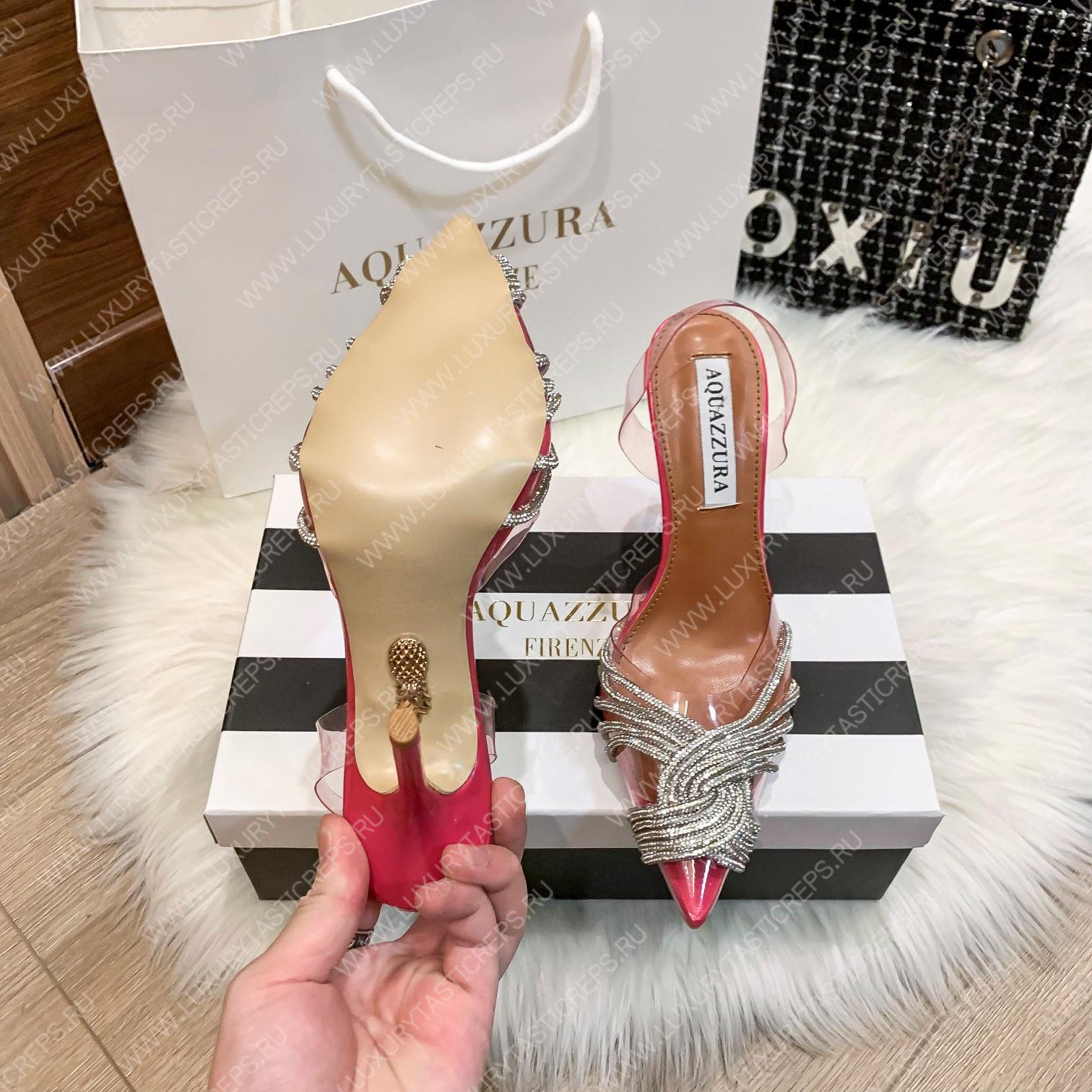 AQUAZZURA GATSBY SLING 105 PINK GASHIGL0