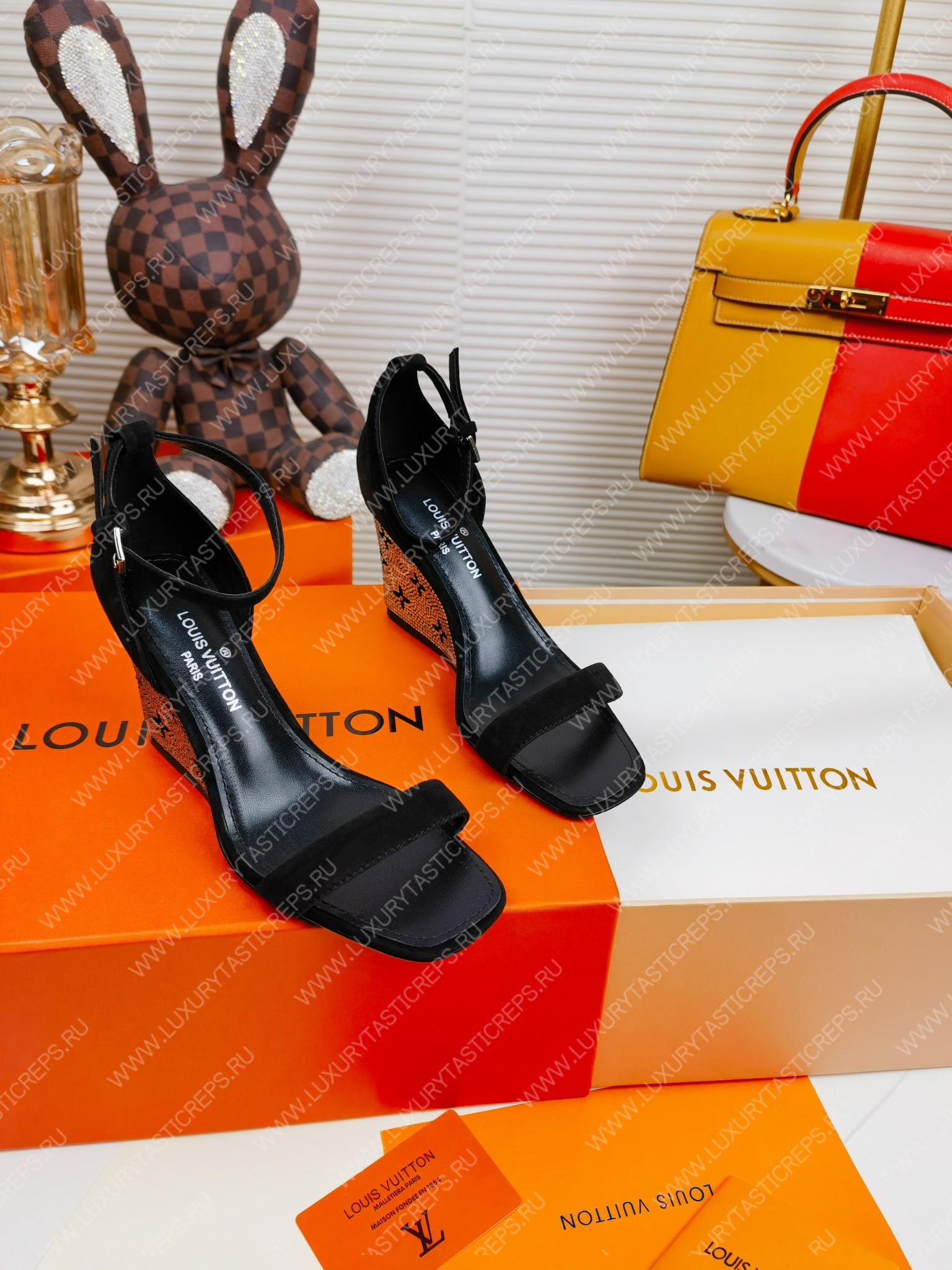 l**is V*t*n appeal wedge sandal black 1aacnr