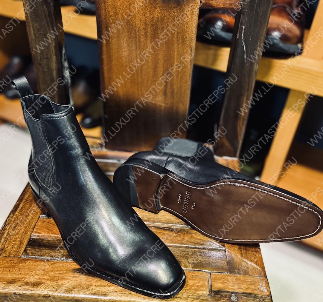 BERLUTI CARACTERE CAPRI BOOT NERO GRGIO S3644