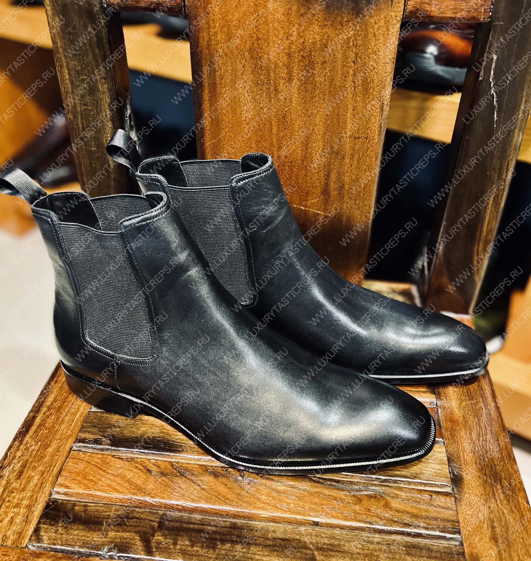 BERLUTI CARACTERE CAPRI BOOT NERO GRGIO S3644