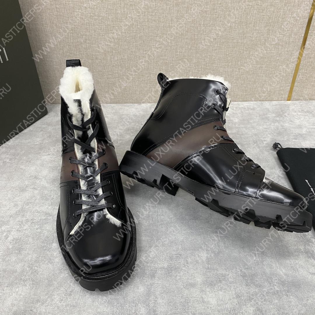 BERLUTI DEMESURE LACE-UP BOOT BLACK S5768-V1