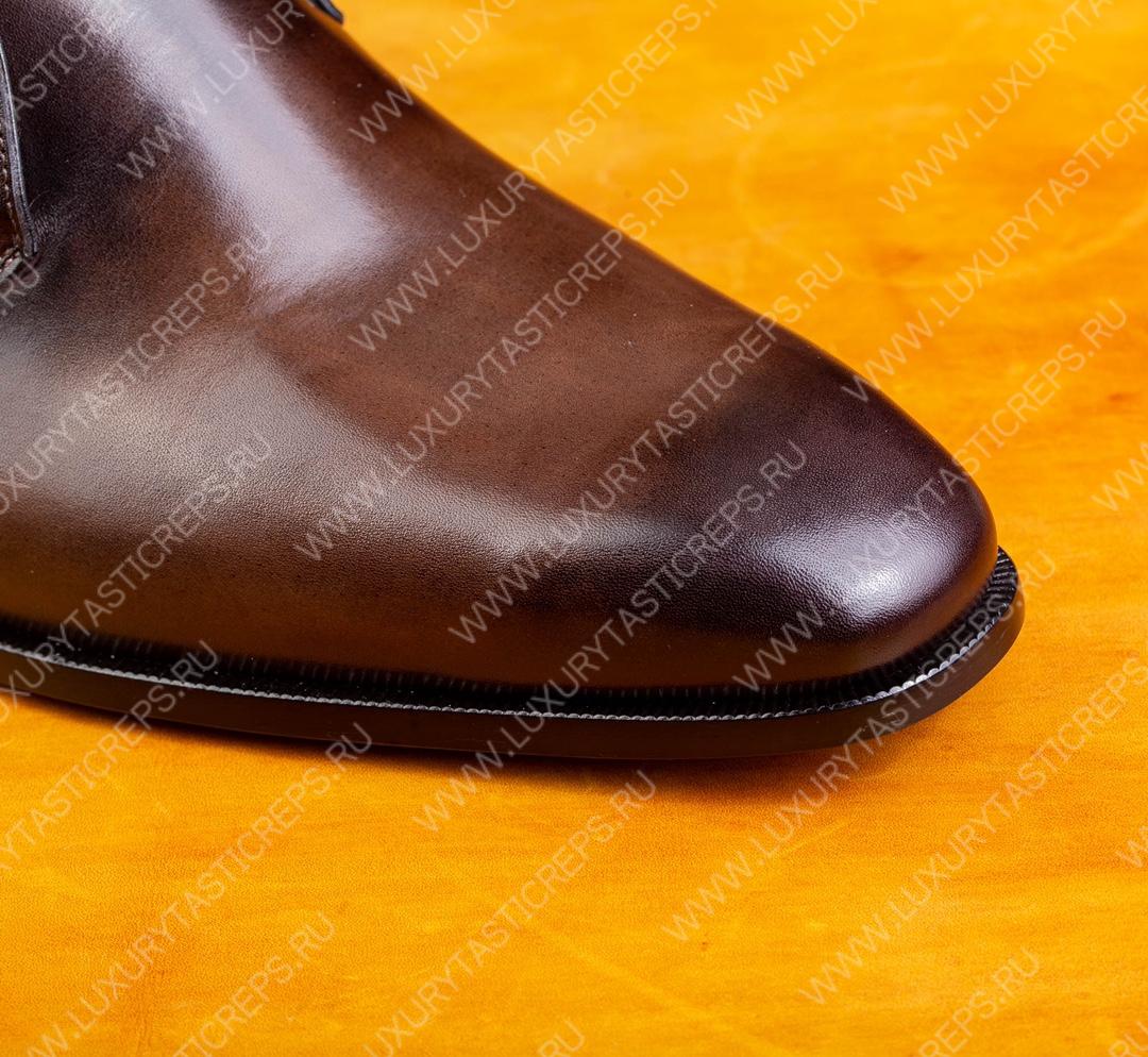 BERLUTI ALESSIO LEATHER BOOT BROWN S5838-V1