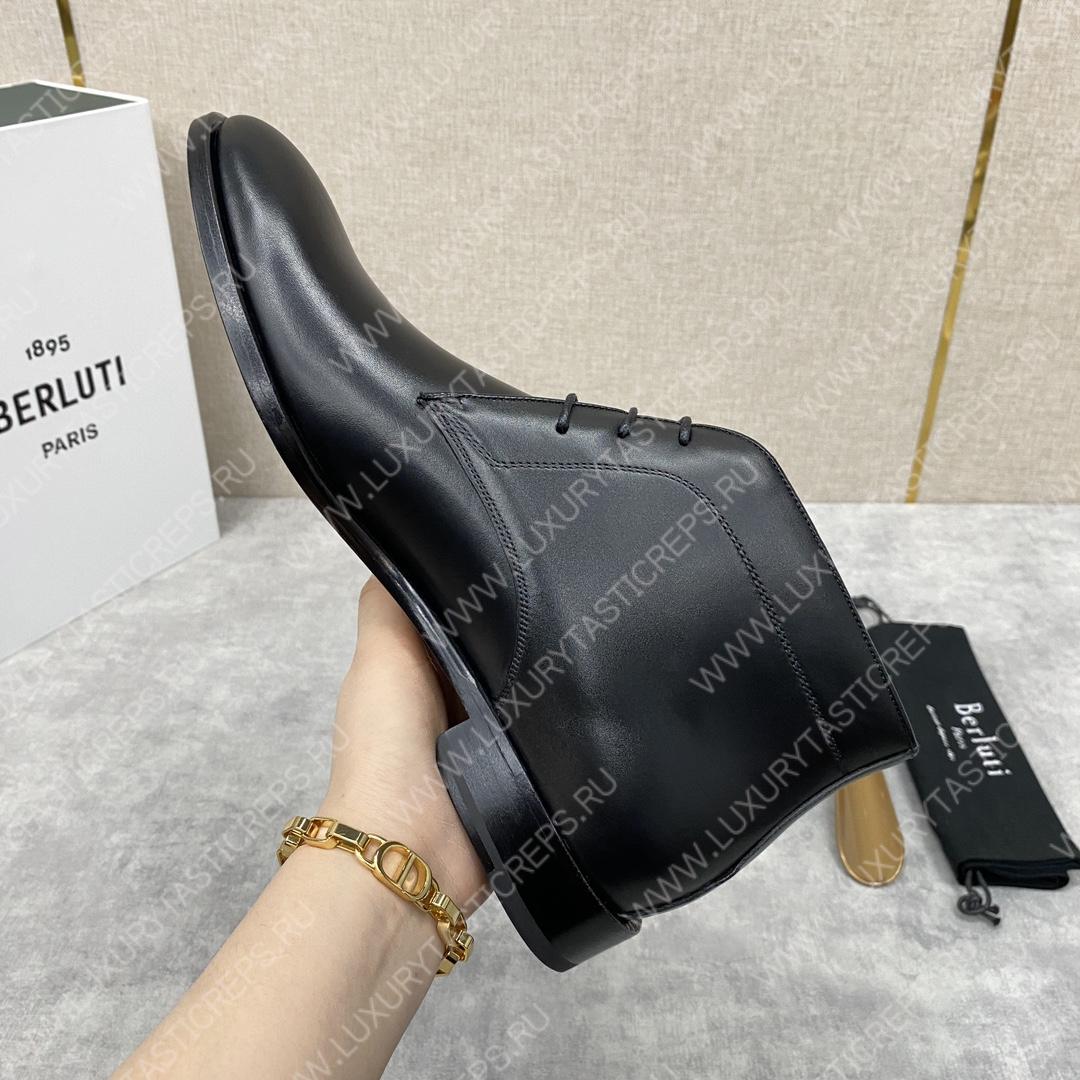 BERLUTI ALESSIO SCRITTO BOOTS BLACK S6020-S34