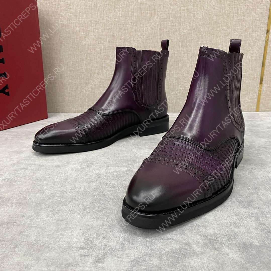 BERLUTI CURSIVE GALET SCRITTO BOOTS BURGUNDY S4077-V2