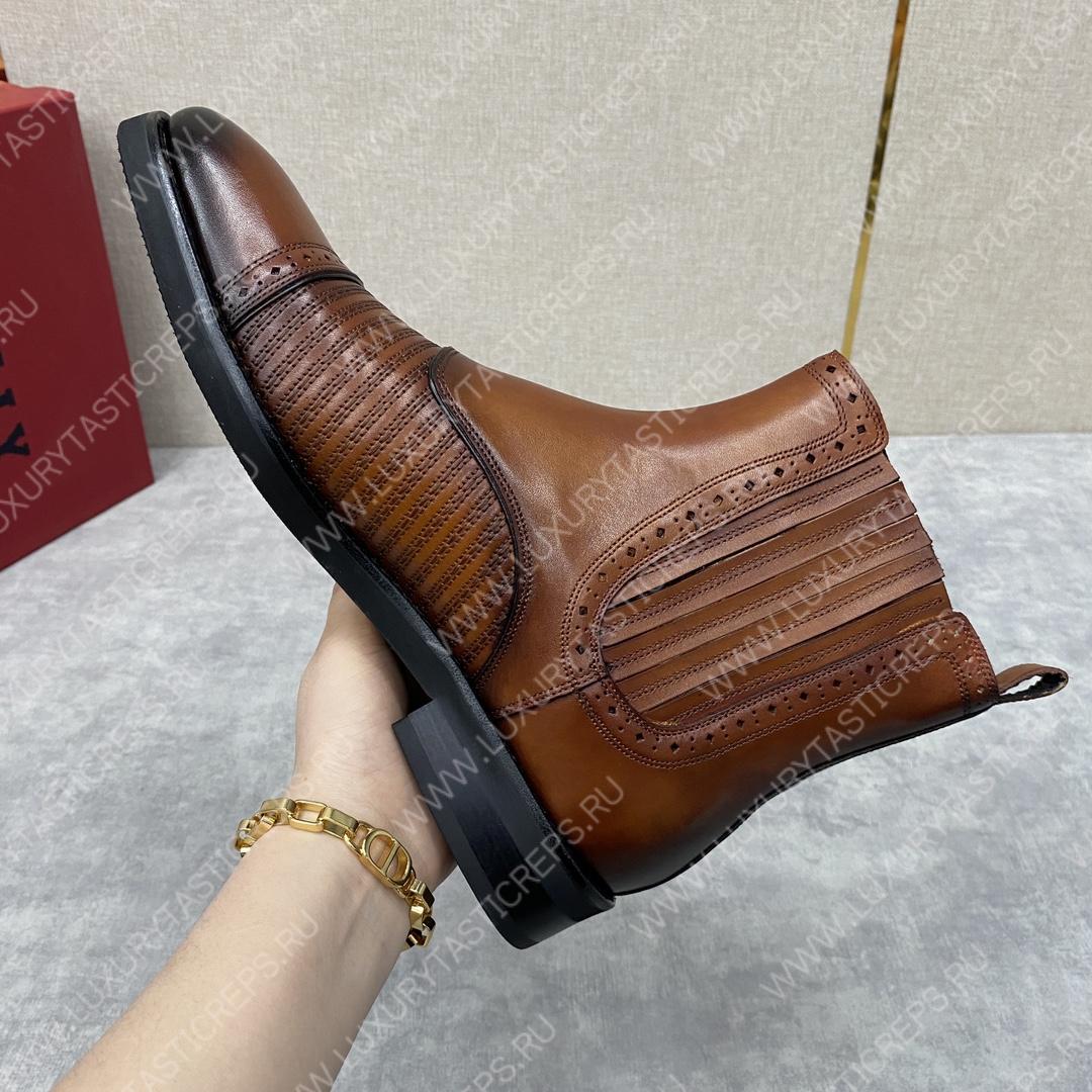 BERLUTI CURSIVE GALET SCRITTO BOOTS INTENSE COCOA S4077-V2