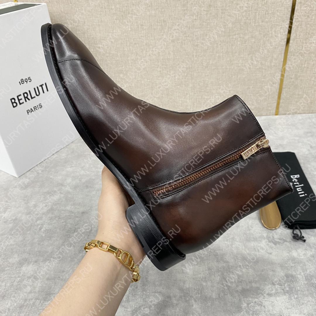 BERLUTI PATCHWORK DEMESURE BOOT BROWN S5591