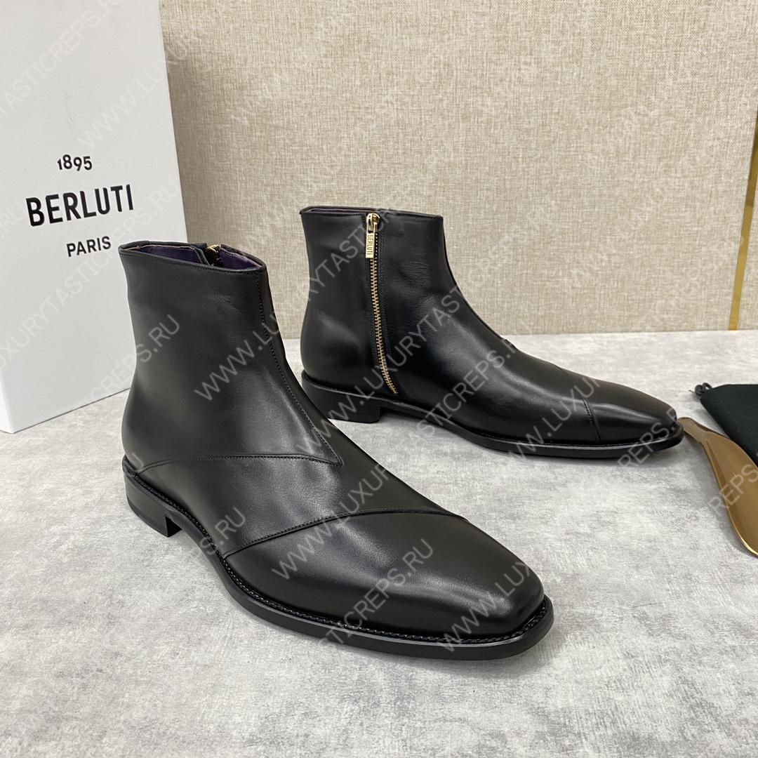 BERLUTI PATCHWORK DEMESURE BOOT BLACK S5591