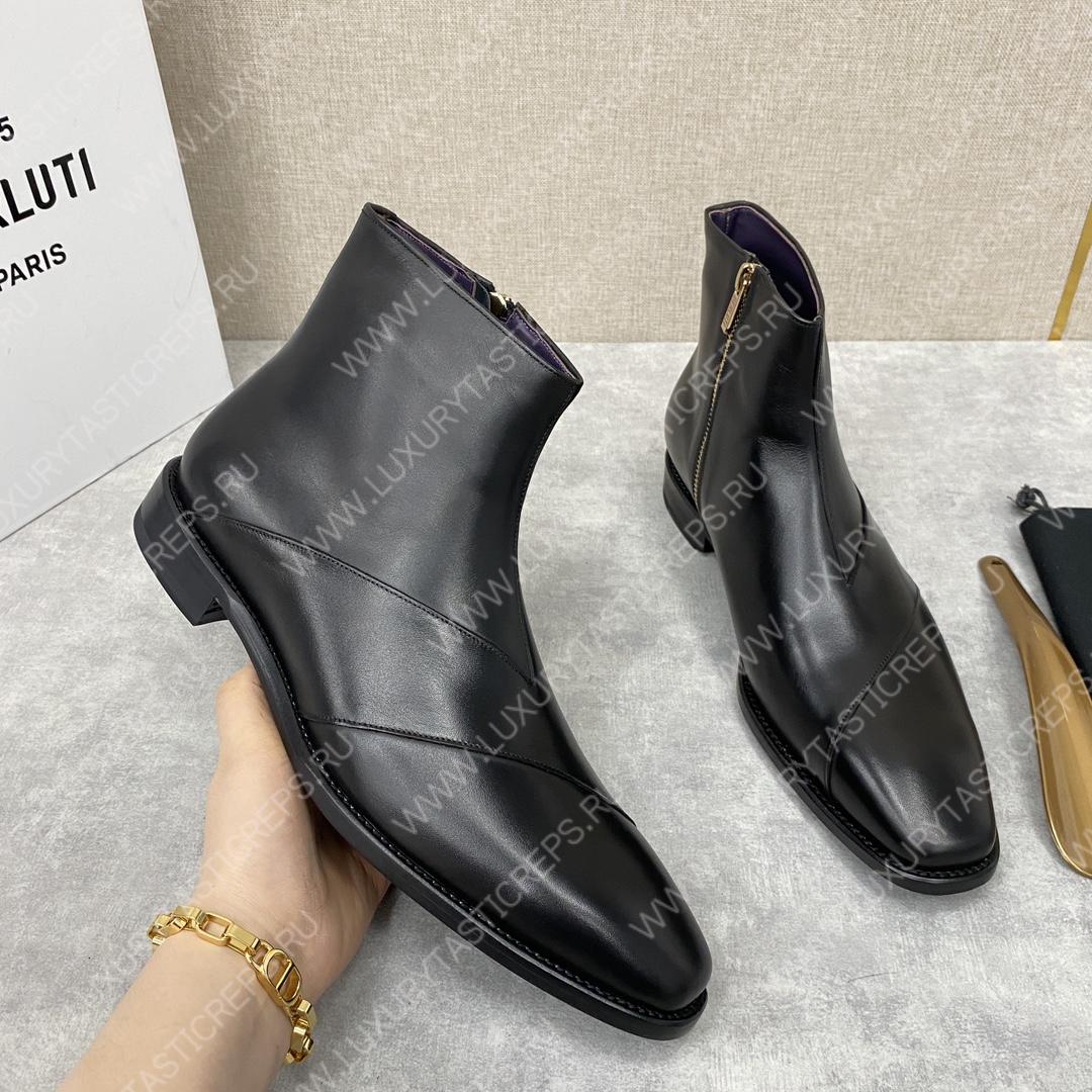 BERLUTI PATCHWORK DEMESURE BOOT BLACK S5591