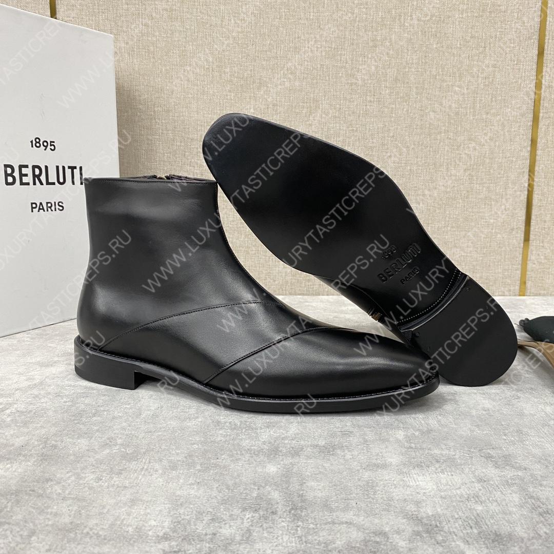 BERLUTI PATCHWORK DEMESURE BOOT BLACK S5591