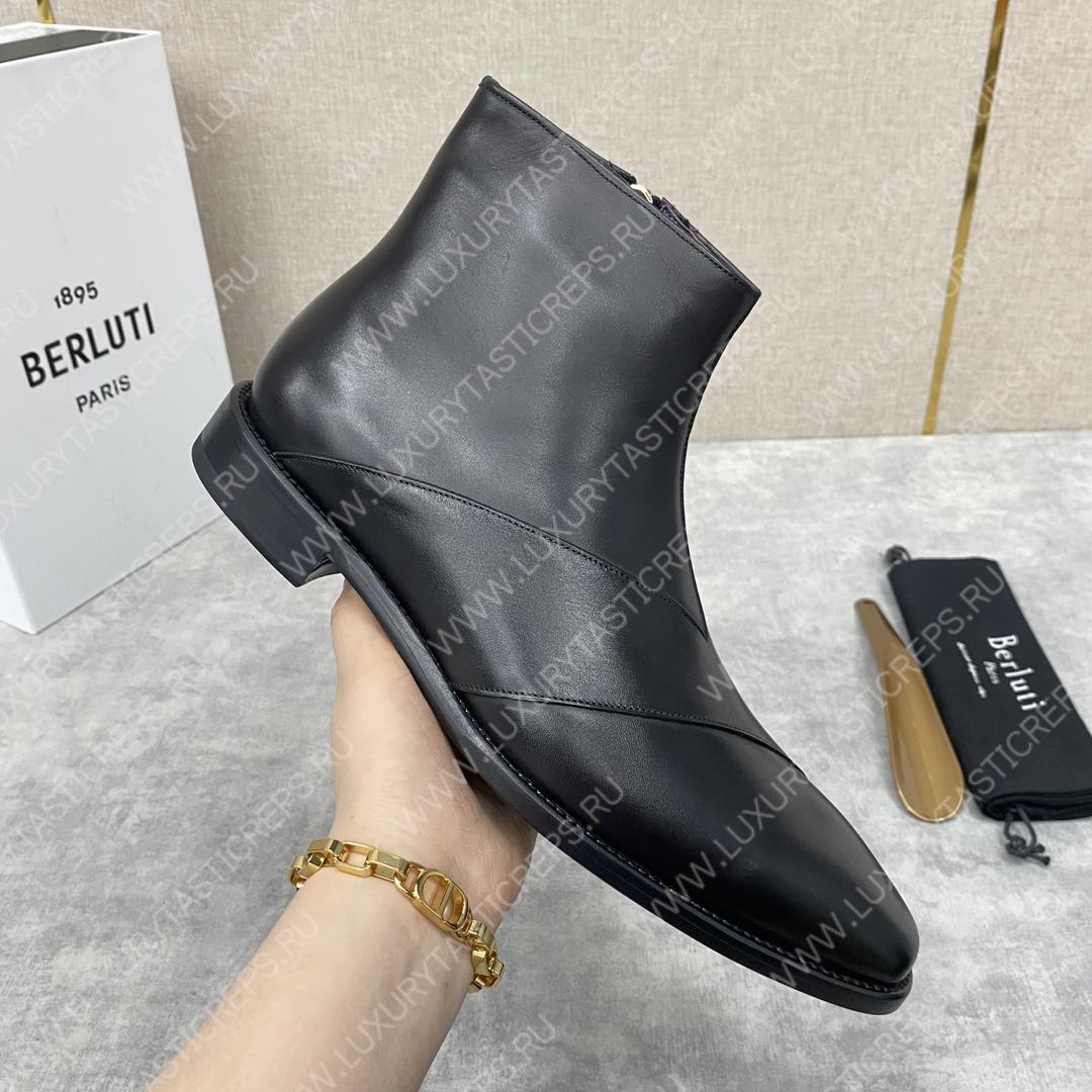 BERLUTI PATCHWORK DEMESURE BOOT BLACK S5591
