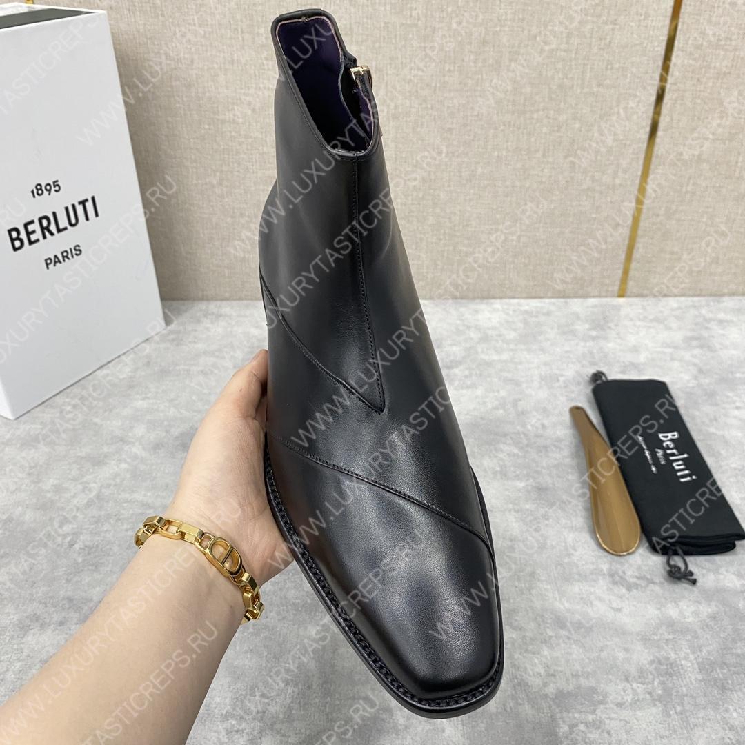 BERLUTI PATCHWORK DEMESURE BOOT BLACK S5591