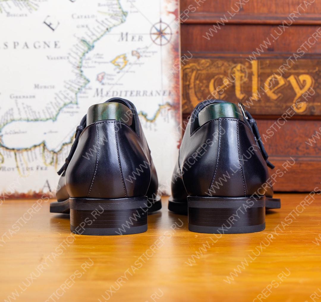 BERLUTI TRIPLE MONK STRAP SHOE BLACK S1424-GH