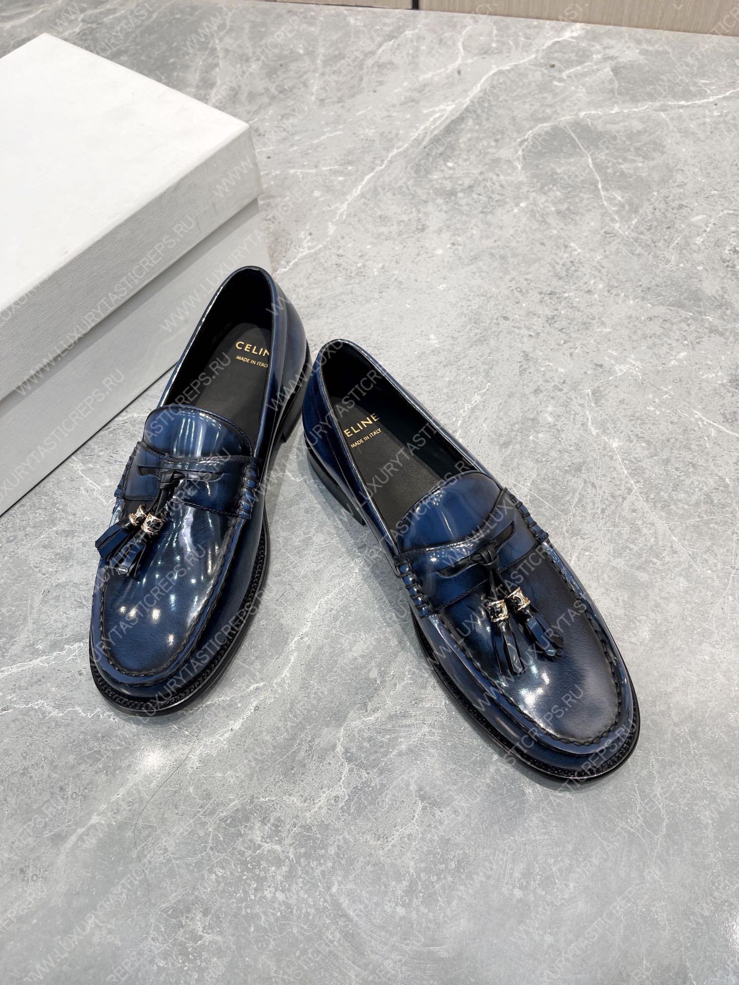 Ce**e triomphe leather loafer blue 4134fr8