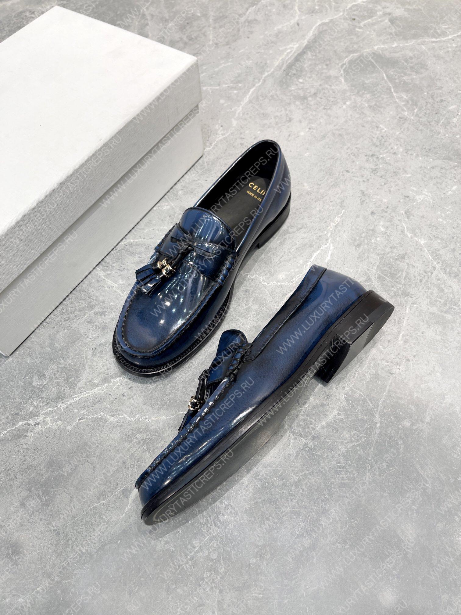 Ce**e triomphe leather loafer blue 4134fr8