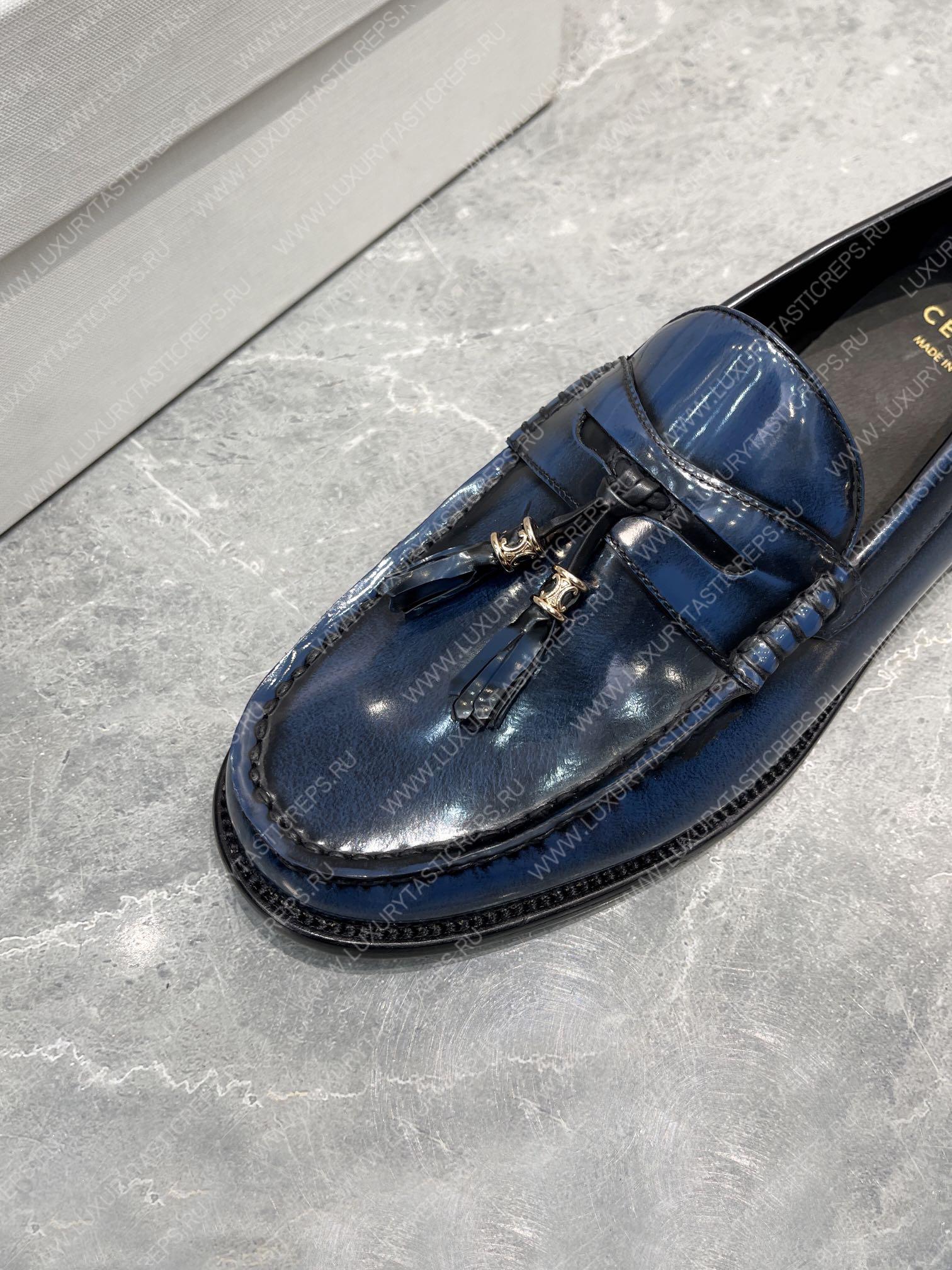 Ce**e triomphe leather loafer blue 4134fr8