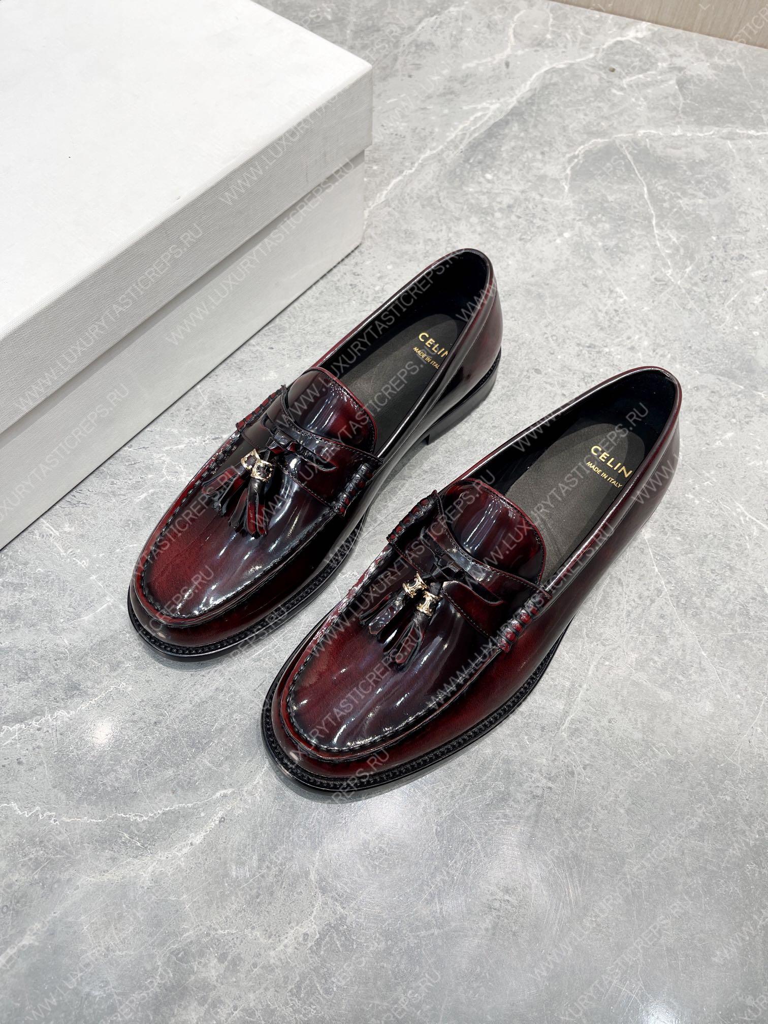 Ce**e triomphe leather loafer red 4454fr8