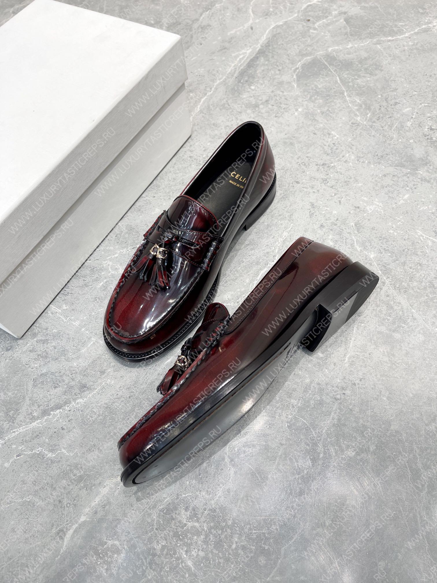 Ce**e triomphe leather loafer red 4454fr8