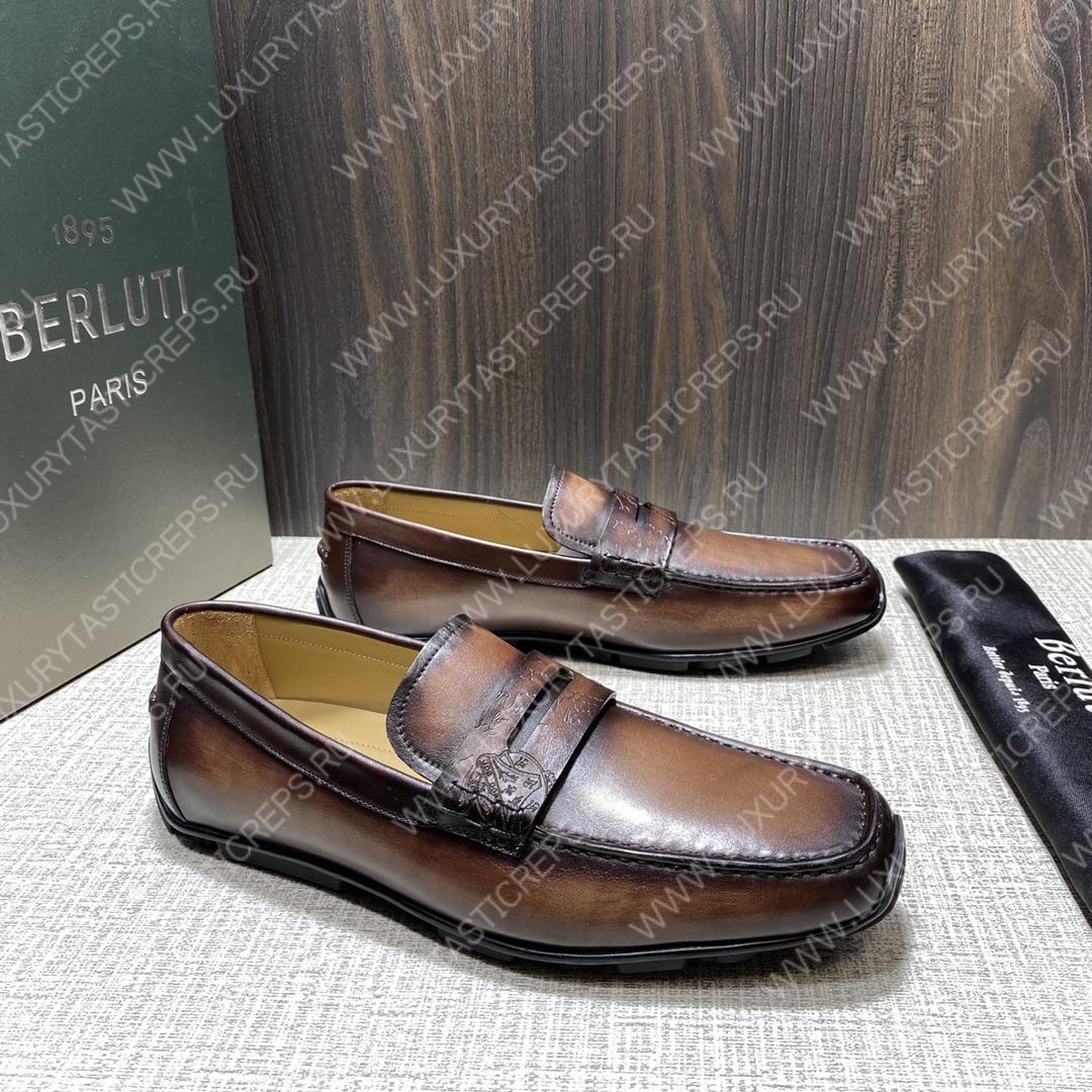 BERLUTI LORENZO DRIVE LOAFER INTENSE COCOA S6066-S34