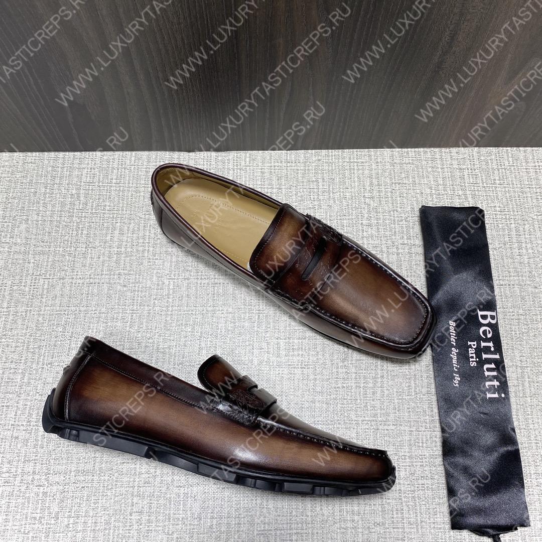 BERLUTI LORENZO DRIVE LOAFER INTENSE COCOA S6066-S34