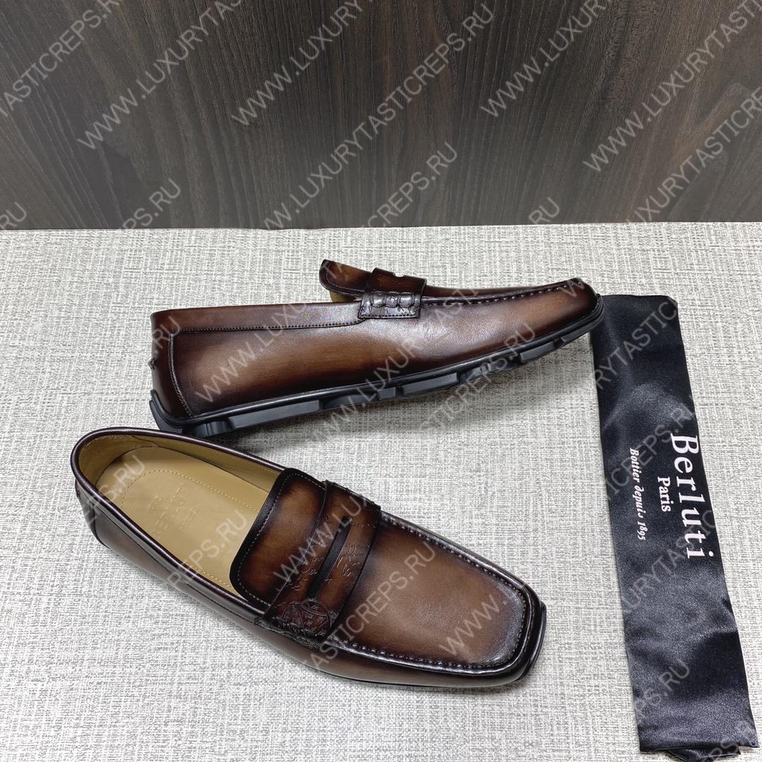 BERLUTI LORENZO DRIVE LOAFER INTENSE COCOA S6066-S34