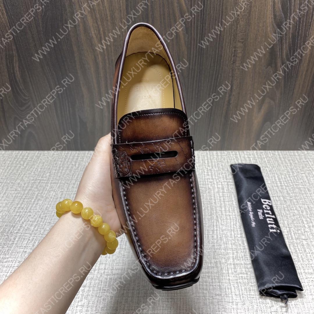 BERLUTI LORENZO DRIVE LOAFER INTENSE COCOA S6066-S34