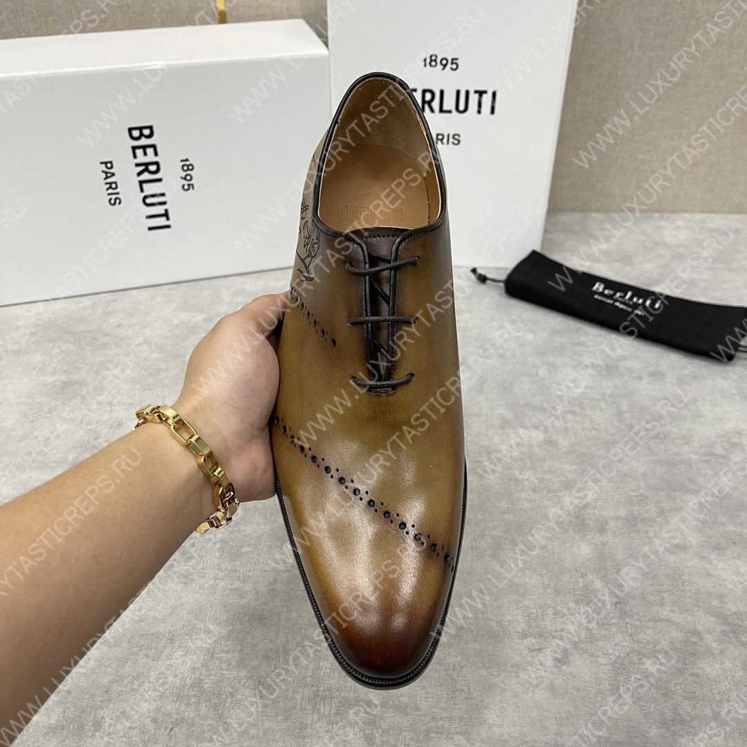 BERLUTI OXFORDS BROWN S0770-V1