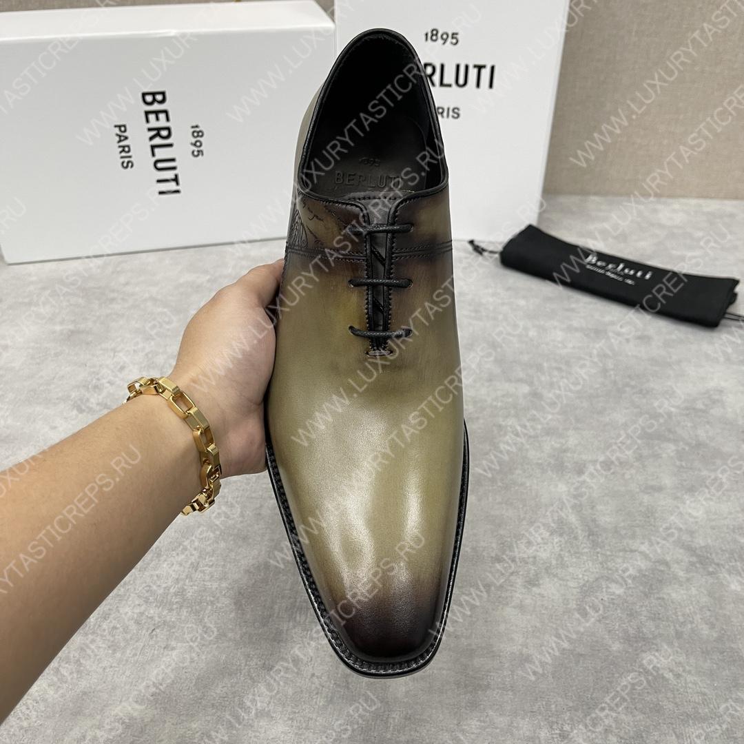 BERLUTI OXFORDS KHAKI S0770-V1