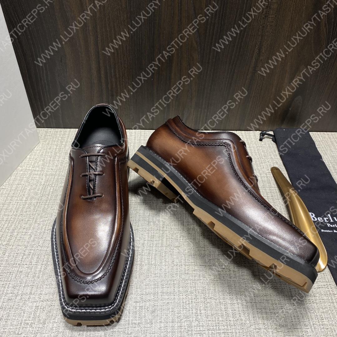 BERLUTI CLASSIC INFINI LEATHER DERBY TDN INTENSO