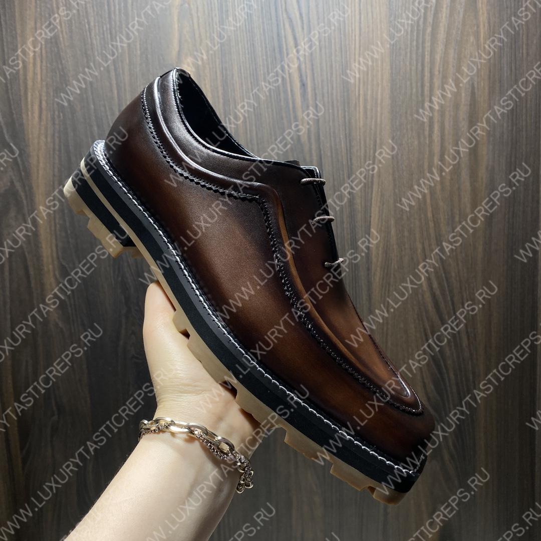 BERLUTI CLASSIC INFINI LEATHER DERBY TDN INTENSO