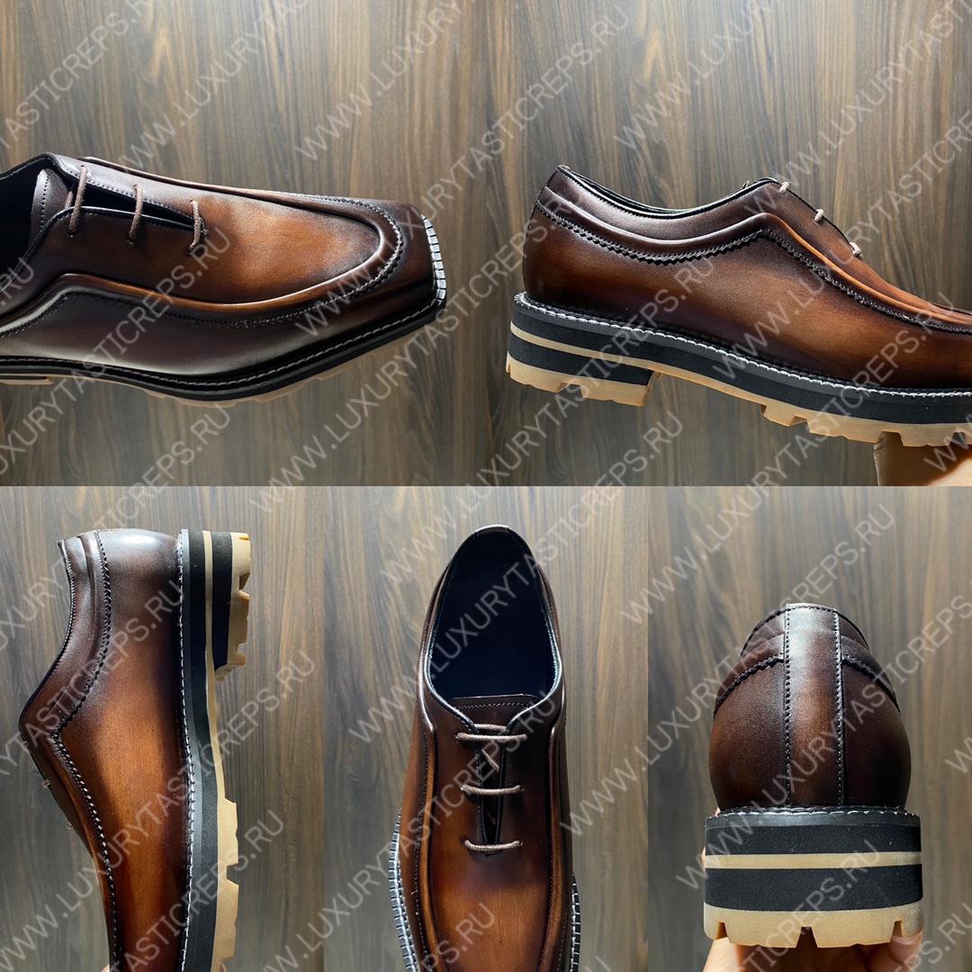 BERLUTI CLASSIC INFINI LEATHER DERBY TDN INTENSO