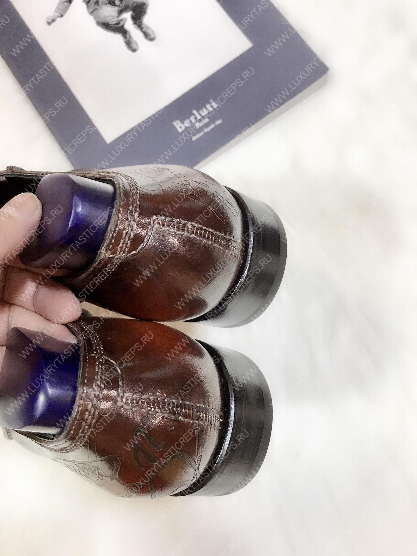 BERLUTI SCARS SCRITTO OXFORD INTENSE COCOA S4690-V2