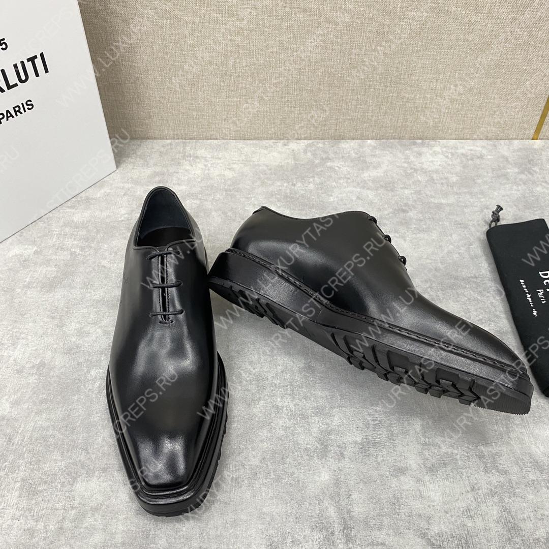BERLUTI ALESSANDRO ALTO LEATHER OXFORD BLACK S5943
