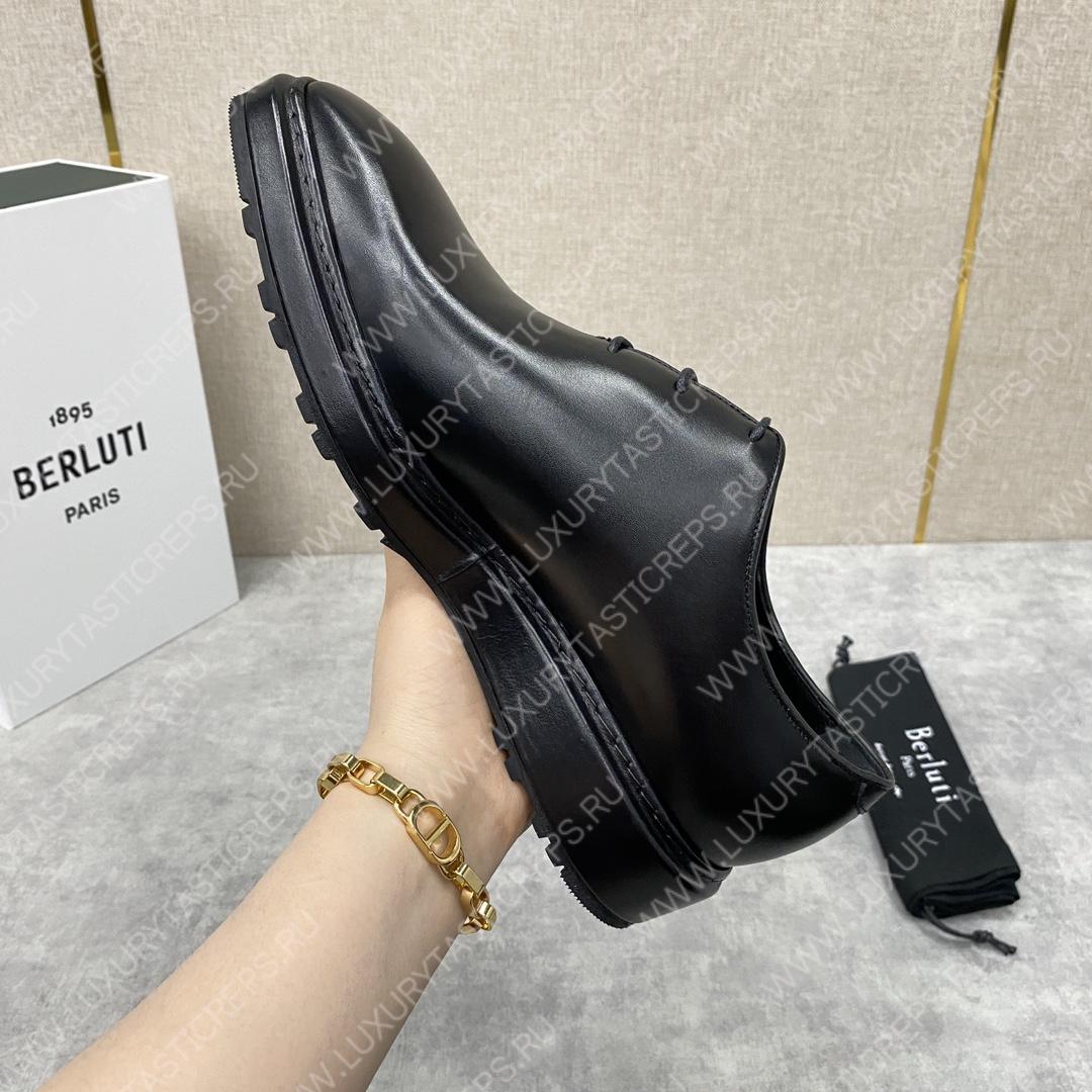 BERLUTI ALESSANDRO ALTO LEATHER OXFORD BLACK S5943