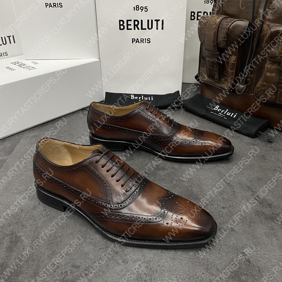BERLUTI GASPARD GALET DARK BROWN 76008-V1