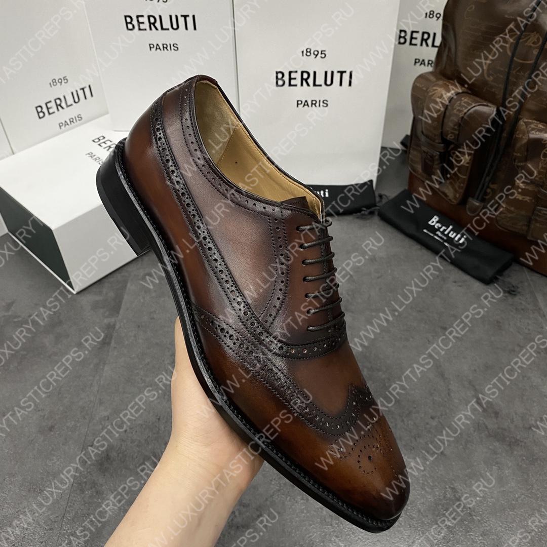 BERLUTI GASPARD GALET DARK BROWN 76008-V1